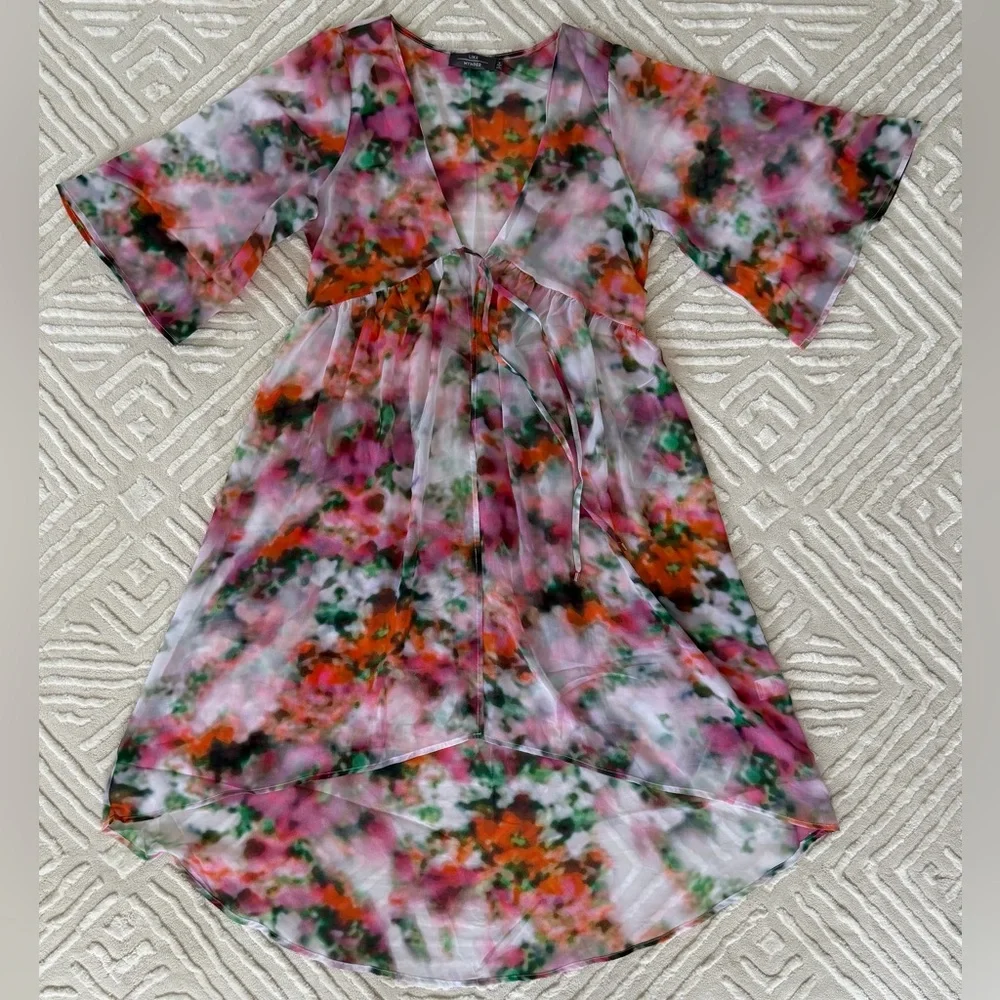 Like Mynded Elegant Floral Watercolor Swim Coverup - Picture 14 of 16